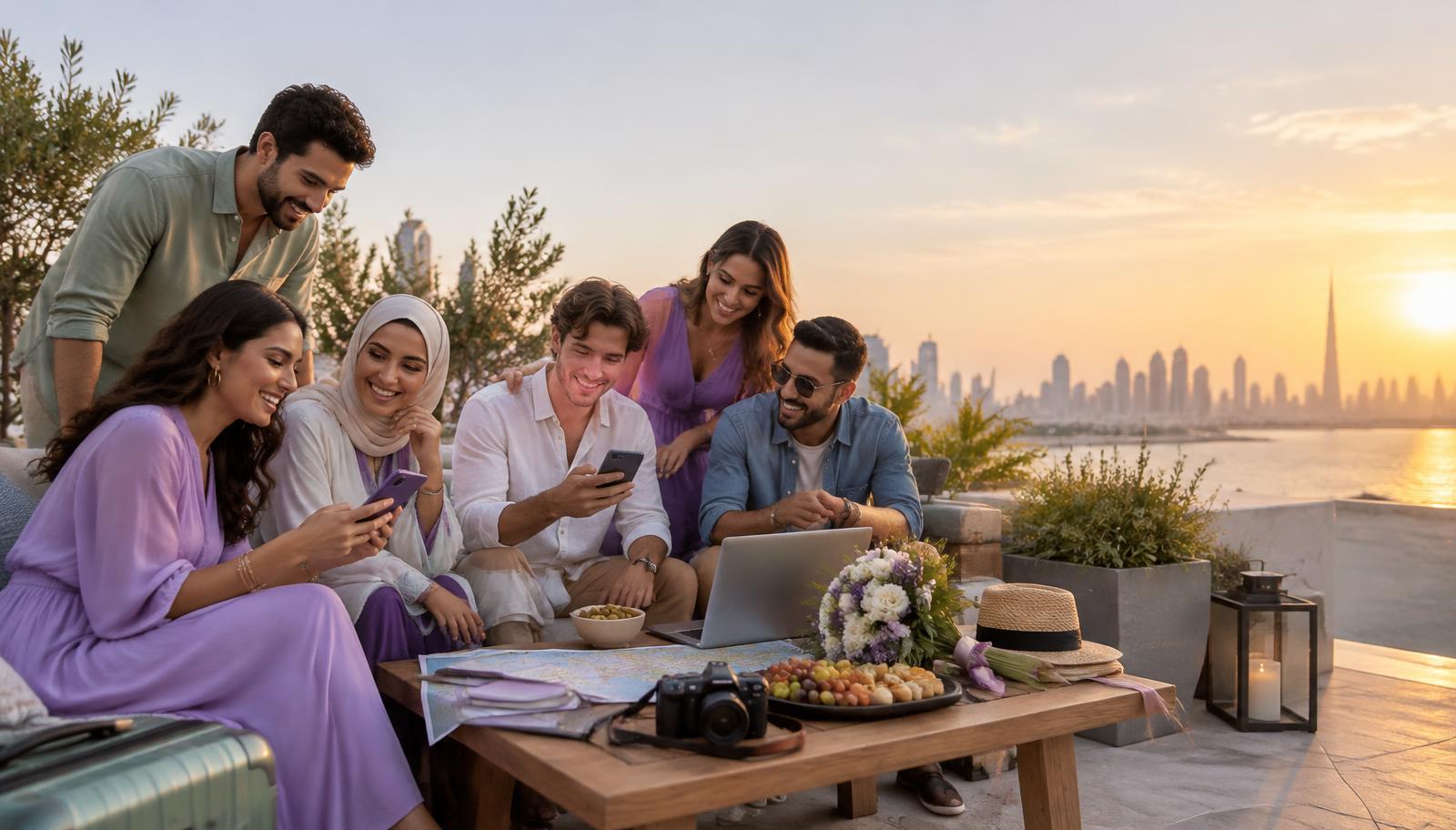 Friends using iMOX to organize work, travel, and an upcoming wedding
